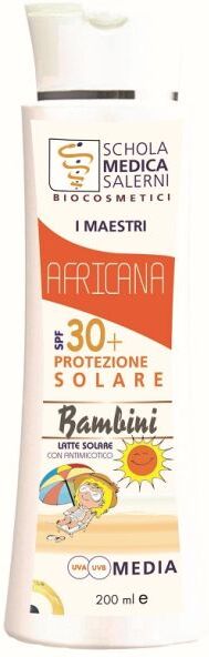 morelia srl africana - protezione spf30+ latte solare bambini con antimicotico 200ml, difesa solare e cura della pelle per i piccoli