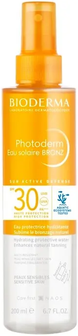 bioderma photoderm acqua solare bronz viso corpo capelli spf30 200ml - acqua solare bronz