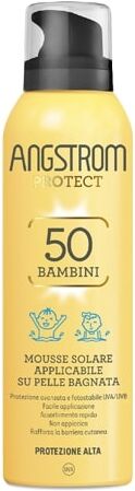 perrigo italia srl angstrom protect - mousse solare bambini spf50+ 150ml per protezione sicura e divertimento al sole