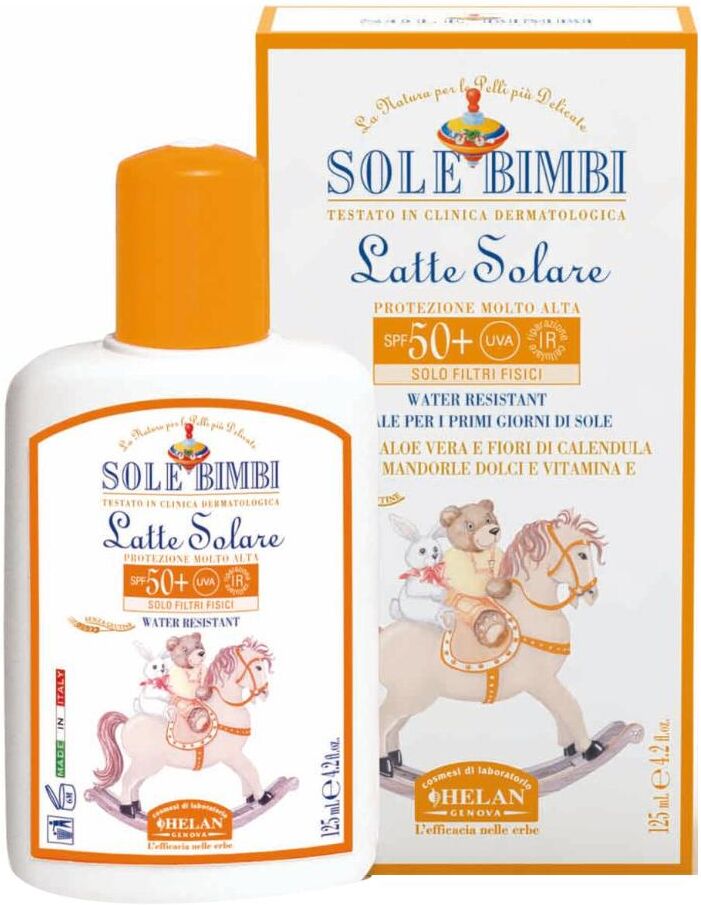 helan cosmesi srl helan sole bimbi latte solare spf50+ 125ml - protezione intensa per le pelli più sensibili