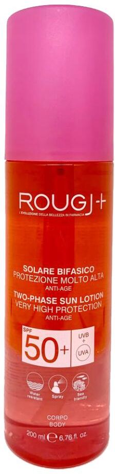 rougj group srl rougj solare bifasico alta-protezione anti-age spf50+ 200ml - spray solare antiage per pelle sensibile