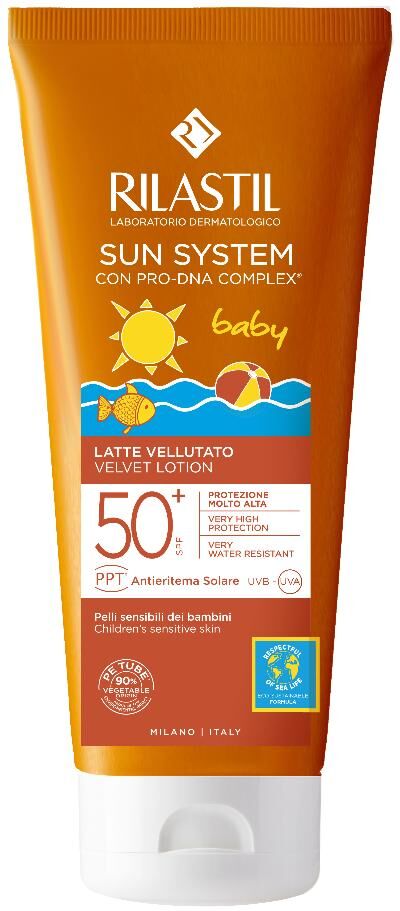 ganassini cosmetic rilastil sun - system latte vellutato bambino spf50 200 ml