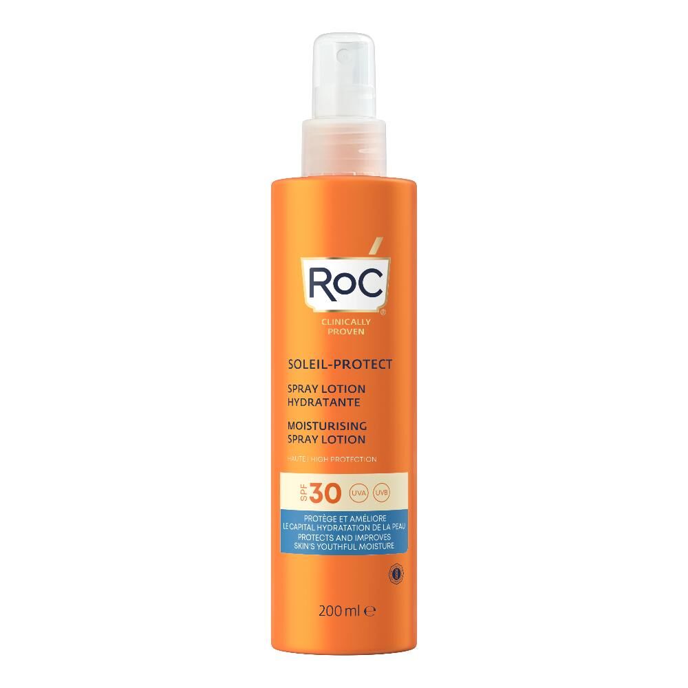 roc opco llc roc lozione spray solare corpo idratante spf30 200ml - protezione solare avanzata