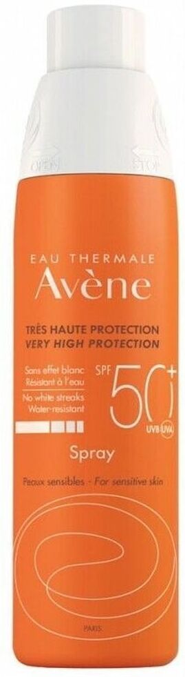 Avene - Solare Spray Protezione Molto Alta SPF 50+ Resistente all'Acqua 200 ml - Protezione Solare UVA/UVB