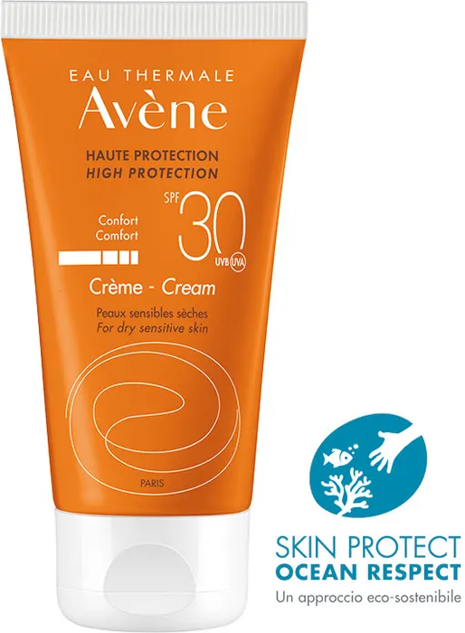 Avene Crema Protezione Solare SPF30 50ml - Protezione Solare Alta per Pelle Secca e Sensibile del Viso