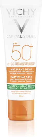 Capital Soleil Solare Crema Viso Anti Acne Purificante 50+SPF 50 ml - Protezione Solare Vichy