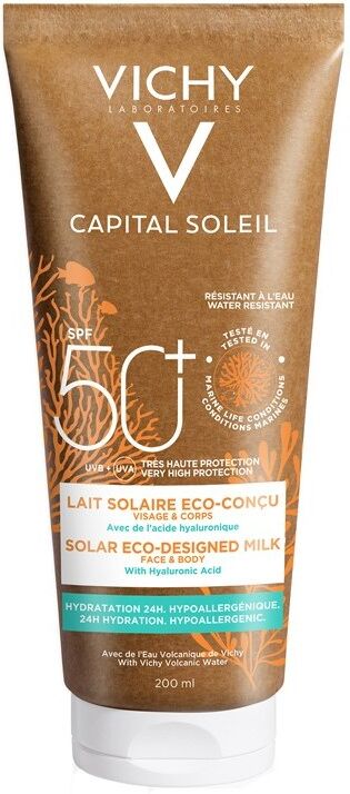 Vichy - Capital Soleil Latte Solare SPF 50+ Viso e Corpo 200ml - Protezione Solare Elevata