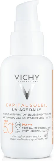 L'Oreal Vichy Capital Soleil UV-Age Daily Colorato SPF50+ 40ml - Protezione Quotidiana UV Elevata + Correzione Anti-Età