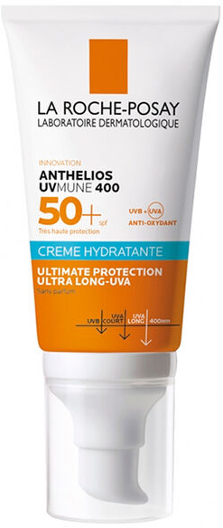 L'Oreal La Roche-Posay Anthelios Uvmune 400 Crema Idratante SPF50+ 50ml: Protezione Solare ad Altissima Protezione