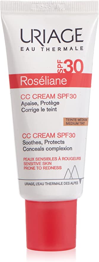 Uriage Roseliane - CC Crema SPF30 Tinta Media 40ml, Correttore Colorato per la Pelle Sensibile