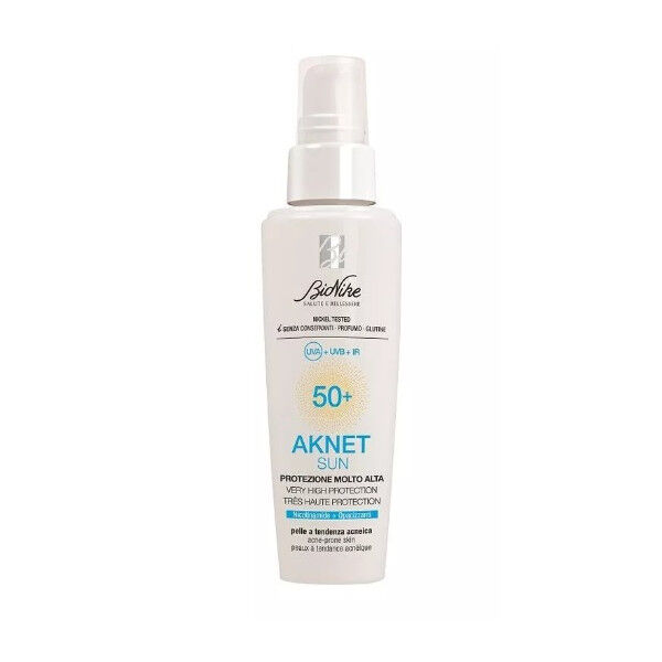 Bionike Aknet Sun SPF50+ 50ml - Protezione UVA-UVB-IR per Pelle Acneica