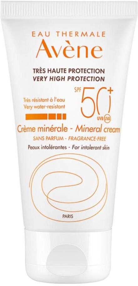 Eau Thermale Avene Protezione Solare Crema Schermo Minerale SPF50+ 50ml - Protezione delle pelli intolleranti o fragili