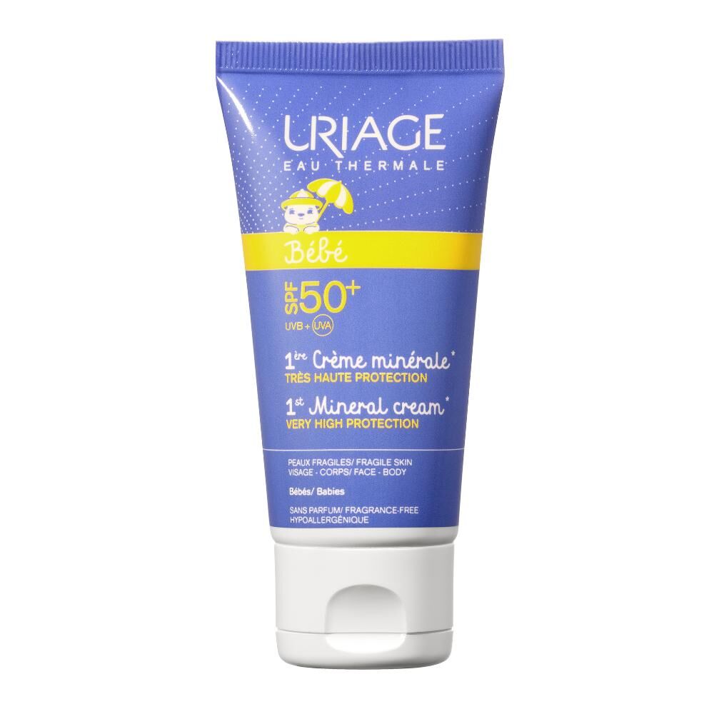 Uriage Bebe Premiere Crema SPF50 Mineral 50ml - Protezione Solare per la Pelle Delicata dei Bambini