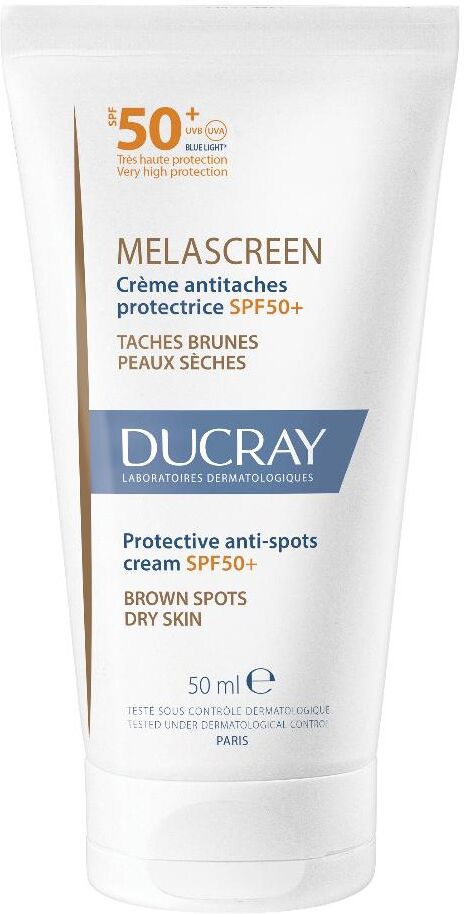 Ducray MELASCREEN Crema Solare Ricca SPF 50+ 50ml - Crema Solare Protettiva per Pelle Secca