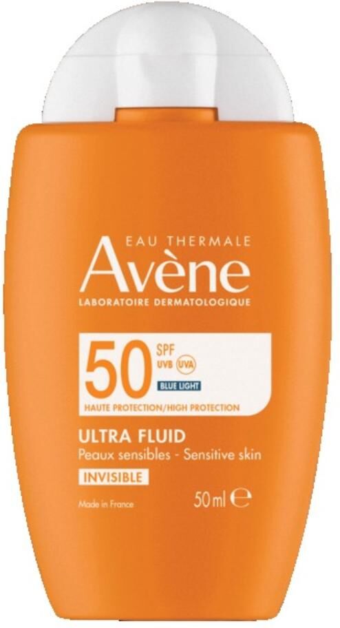 Avene Avène Ultra Fluido Ultra Mat Protezione Solare SPF 50+ 50 ml - Protezione Solare Alta, Pelle Sensibile, Texture Ultra Fluida