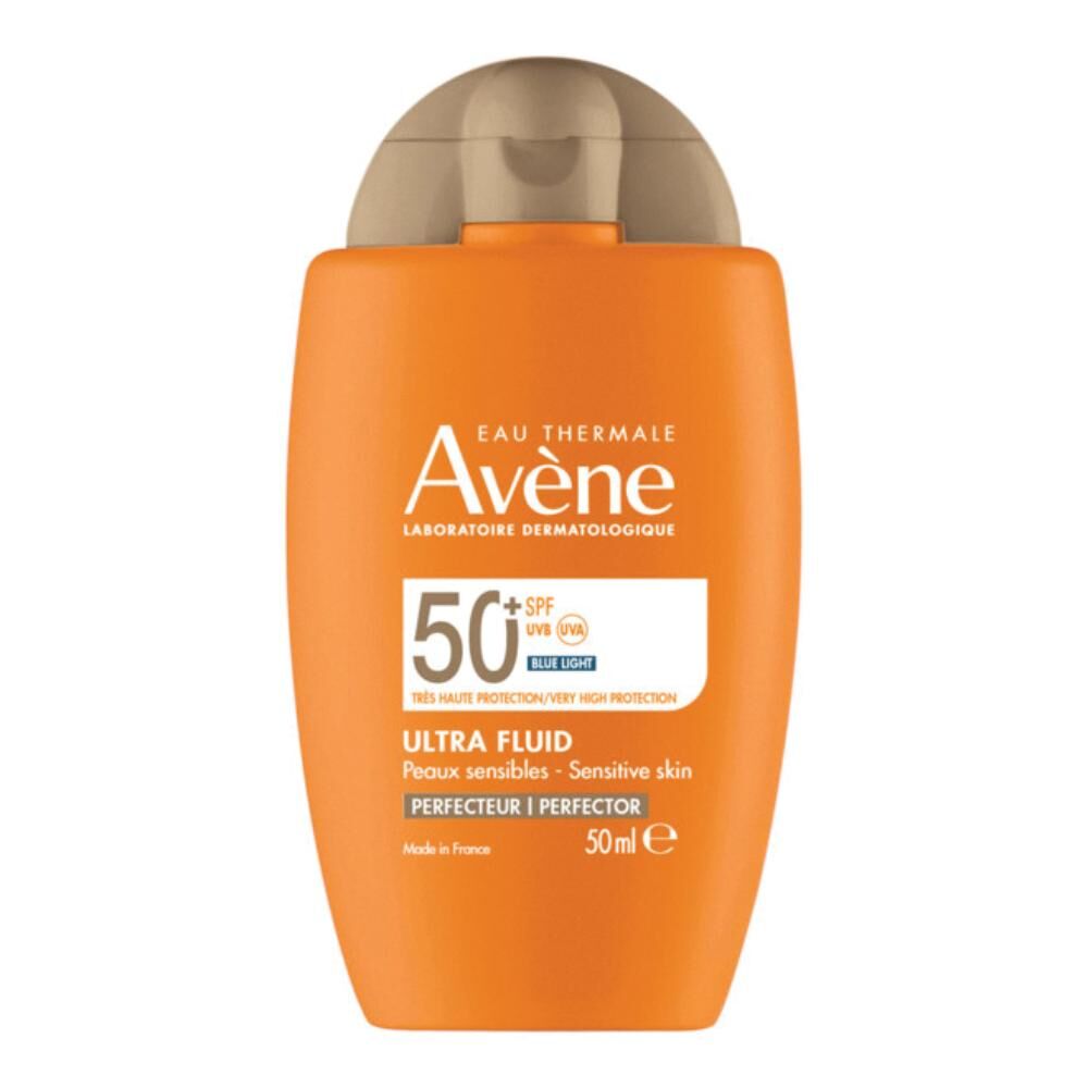 Avene Avène Solare Ultra Fluid SPF50+ Perfezionatore per Pelle Sensibile 50ml - Protezione Solare Alta, Viso, Ultra Fluid