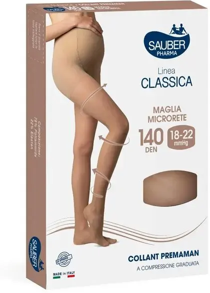 Desa Pharma Collant Premaman 140 Denari Linea Classica Colore Nero Taglia 4 - Sauber Collant Premaman