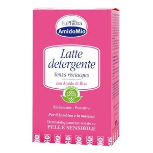 Zeta Farmaceutici Spa Euphidra Amidomio - Latte Detergente Idratante Pelli Sensibili 200ml, Pulizia Dolce e Idratazione.