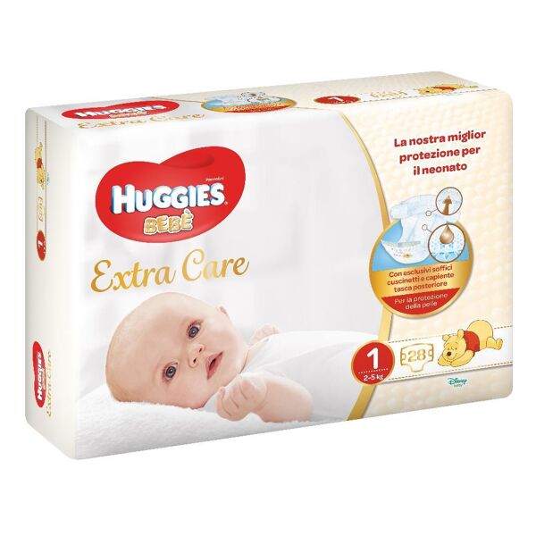 kimberly clark italia huggies pannol.beb base 1 (2-5kg) 28pz