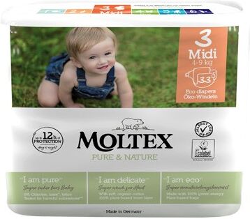 ontex moltex pannolini 3 midi 4-9kg 33pezzi