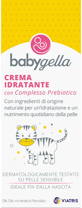 meda pharma spa babygella crema idratante corpo con complesso prebiotico 100ml - idratazione naturale per la pelle del tuo bambino