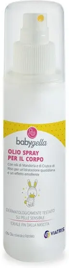 meda pharma spa babygella olio spray corpo con complesso prebiotico 100ml - idratazione naturale e cura per la pelle del tuo bambino