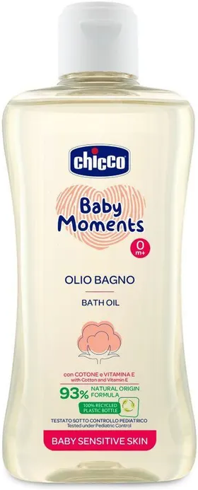 chicco baby moments olio massaggio sensitive 200ml 0mesi+