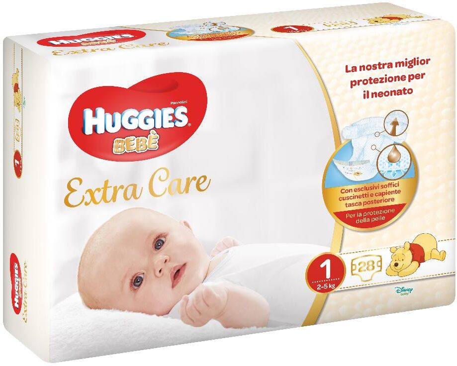 kimberly clark italia huggies pannol.beb base 1 (2-5kg) 28pz