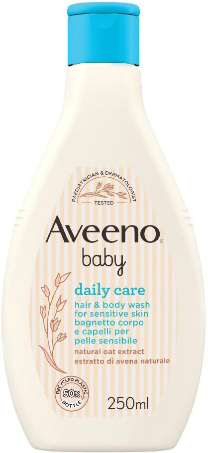 johnson & johnson aveeno baby bagnetto corpo e capelli - detergente delicato senza sapone - 250 ml - cura igiene del bambino