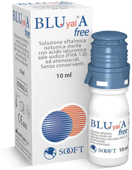 Fidia Farmaceutici Spa Bluyal A Free 10ml - Sostituto Lacrimale per Stress Oculare e Secchezza Oculare