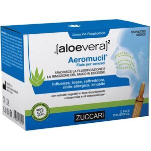 Zuccari Srl Zuccari Aeromucil 10 Fiale per Aerosol - Soluzione per Respirare Meglio