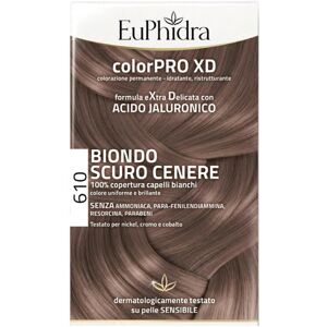 Zeta Farmaceutici Spa Euphidra Color PRO XD 610 Biondo Scuro Cenere - Colorazione Permanente per Capelli Extra Delicata