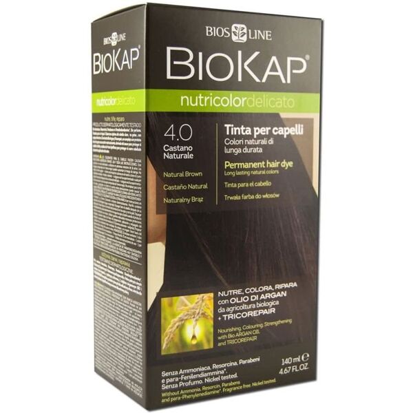 bios line spa biokap nutricolor delicato 4.0 castano naturale tinta - colorazione capelli senza parafenilendiammina