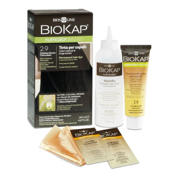 bios line spa biokap nutricolor delicato tinta 5.05 castano nocciola - colorazione capelli senza ammoniaca