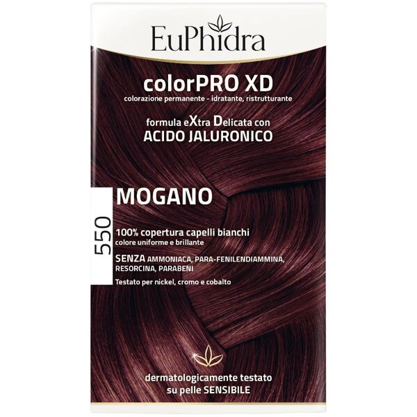 zeta farmaceutici spa euphidra - colorpro xd colorazione ultradelicata 550 mogano, tintura per capelli