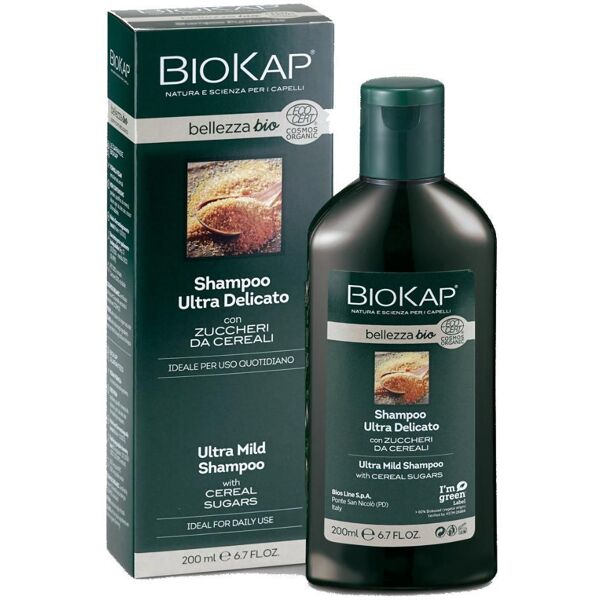 bios line biokap bellezza bio shampoo ultra delicato cosmos organic 200ml - shampoo biologico per lavaggi frequenti e uso quotidiano