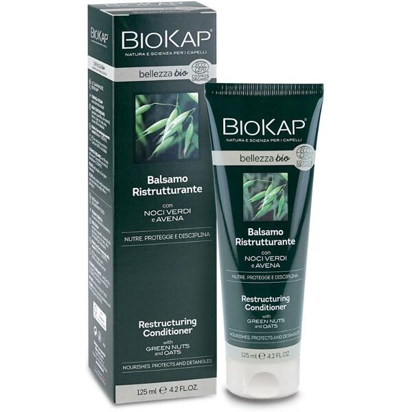 bios line spa biokap bellezza bio balsamo ristrutturante cosmos organic 125ml - trattamento idratante per capelli eco-sostenibile