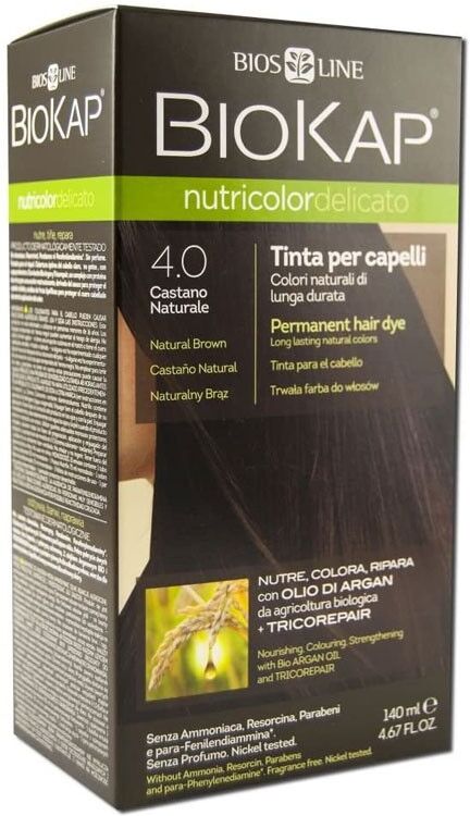 bios line spa biokap nutricolor delicato 4.0 castano naturale tinta - colorazione capelli senza parafenilendiammina