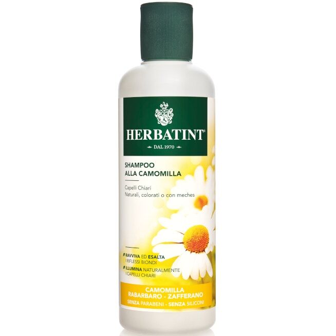 antica erboristeria spa herbatint - shampoo camomilla 260 ml - illuminante per capelli biondi e castano chiari