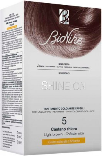 shine on trattamento colorante capelli castano chiaro 5 bionike - colorazione professionale per capelli luminosi e naturali