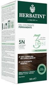 antica erboristeria spa herbatint - tintura per capelli gel permanente 5n castano chiaro 300 ml - 3 dosi