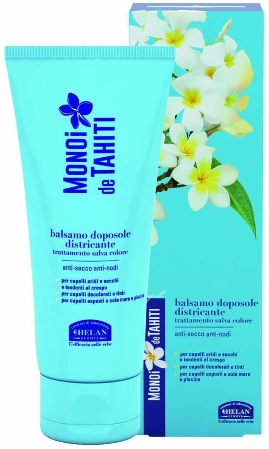 helan cosmesi srl helan monoi de tahiti balsamo doposole 100ml - balsamo districante per capelli aridi e esposti al sole