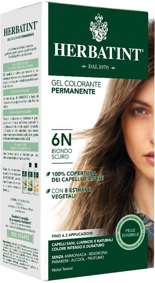 antica erboristeria spa herbatint - tintura per capelli gel permanente 6n biondo scuro 150 ml