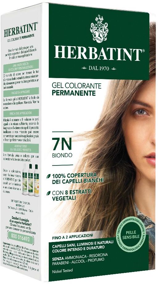 antica erboristeria spa herbatint - tintura per capelli gel permanente 7n biondo 150 ml