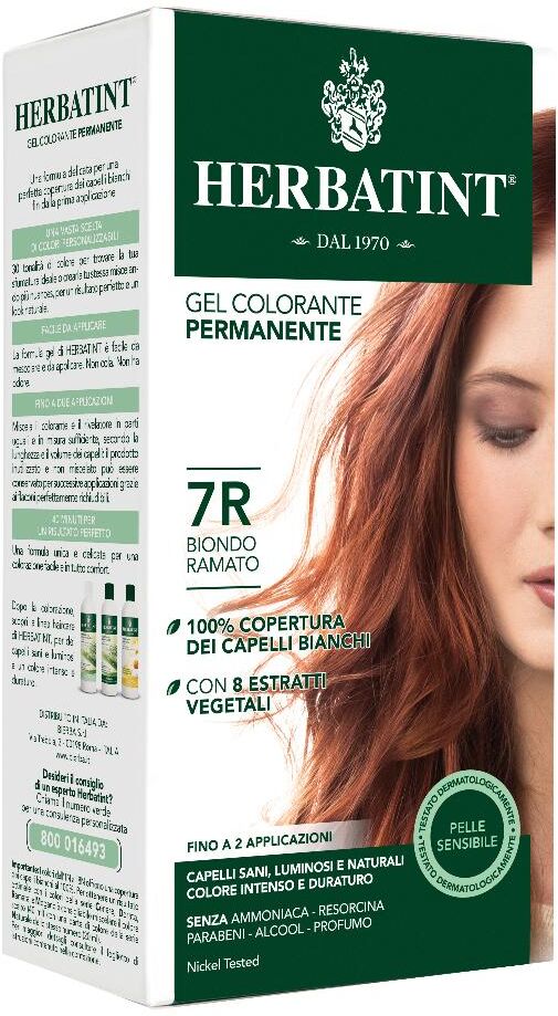 antica erboristeria spa herbatint - tintura per capelli gel permanente 7r biondo ramato 150 ml