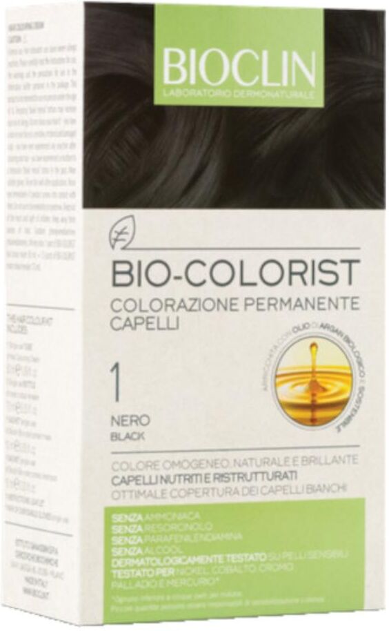 ist.ganassini spa bioclin bio colorist colorazione permanente 1 nero - colorazione capelli intensa e rispettosa