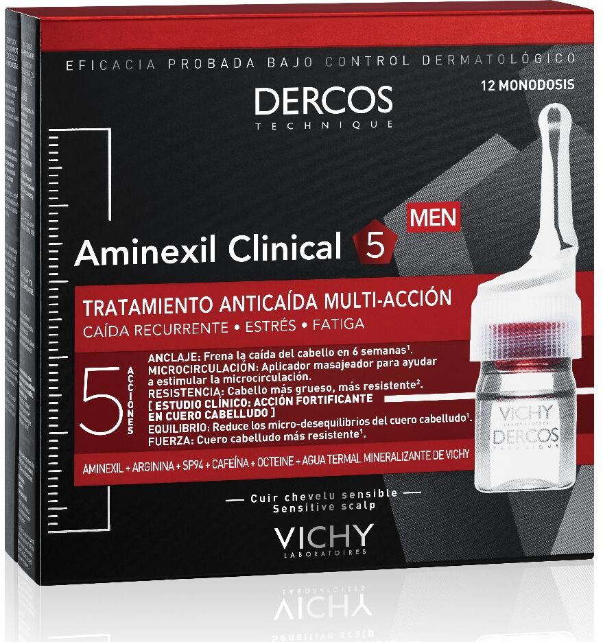 l'oreal vichy dercos aminexil trattamento anticaduta uomo 12 fiale 6ml - rinforza i capelli e riduci la caduta con efficacia