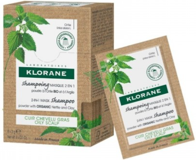 Klorane - Shampoo Maschera Capelli Grassi 2in1 8 Bustine da 3g