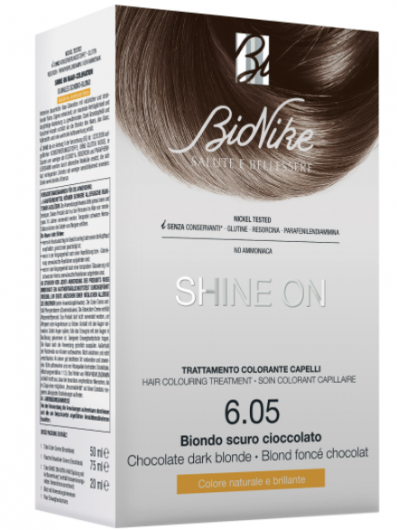 SHINE ON TRATTAMENTO COLORANTE CAPELLI BIONDO SCURO CIOCCOLATO 6.05 Bionike