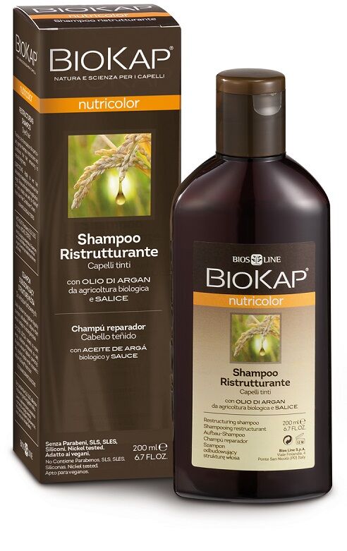 Bios Line Biokap Nutricolor Shampoo Ristrutturante 200ml, Shampoo Ristrutturante